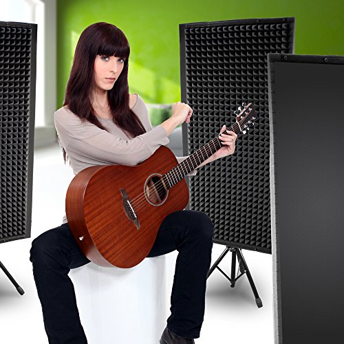Pyle Microphone Isolation Panel with Height Adjustable Tripod Stand - High Density 2