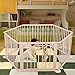 Tobbi Wooden Baby Playpen Safety Activity Centre Safety Play Yard Home Indoor Outdoor New Pen