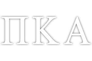 Pro-Graphx Pi Kappa Alpha Greek Sorority Sticker Decal, 2.5 Inches Tall, White