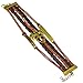 Jiayiqi Men Women Cool Multilayer Braided Leather Dragon Love Adjustable Brown Bracelet
