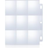 ULLTOON 40 Pack 9 Pocket Trading Card Sleeves for 3 Ring Binder | Double-Sided Baseball Card Sleeves, Sheet Protectors, Photocard Holder Page Protectors for Trading Sports &amp; Game Cards