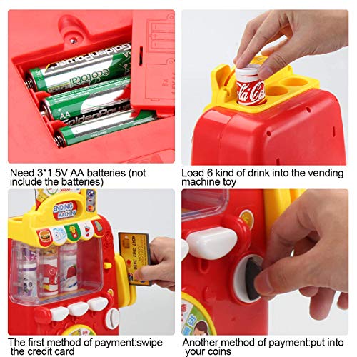 FS Interactive Vending Machine Game, Pretend Play Electronic Drink Machines, Early Developmental Toy, Fun Gifts for Age 2,3,4,5,6,7,8 Year Old Kids, Children's, Boys, Girls