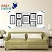Gallery Perfect 7 Piece Black Photo Frame Decorative Art Prints & Hanging Template, Set of 2 Gallery Wall Kits