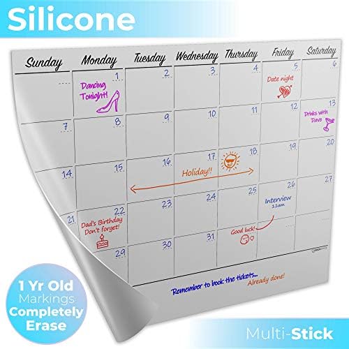 Desk Calendar Desk Planner, dry erase markers will erase after 365+ days- Tested | Plan you Goals, Organise your days