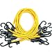 XL-OCEAN/DAJIA 5/16" bungee cords with Palstic steel hooks 32inchx10piece 8mmx80cm Industrial Bungee Cord 10pack (yellow))