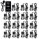 Retekess T130 99 Channel Wireless Tour Guide System Microphone Church Translation System for Interpretation Training Court(1 Transmitter 15 Receivers)
