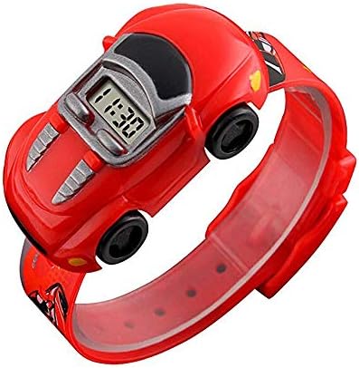 Kids Digital Watch Waterproof Cartoon Watches for Boys Rotating Car Dial Birthday Gift for Children