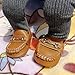 LIDIANO Baby Soft Sole Toddler Loafers Boat Shoes Crib Shoes (6-12 Months, Brown)
