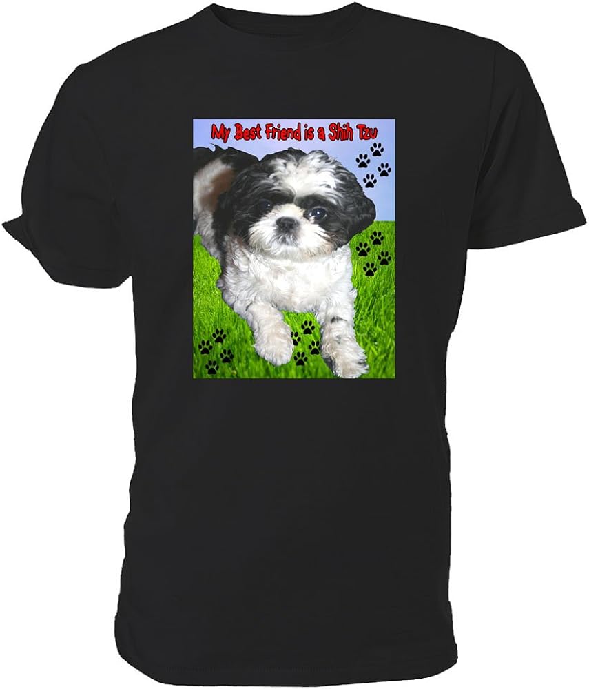 Shih Tzu T shirt, My Best Friend is a Shih Tzu Amazon.co.uk Clothing