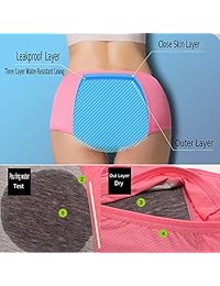 Pantaletas para periodo menstrual a prueba de accidentes, de malla que permite que el cuerpo respire, tallas estadounidenses XXS-4XL 11, para mujer