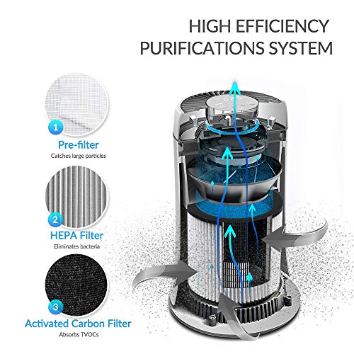 Roto HEPA Filter, H13 Upgraded True HEPA 3 Stages Filtration Filter