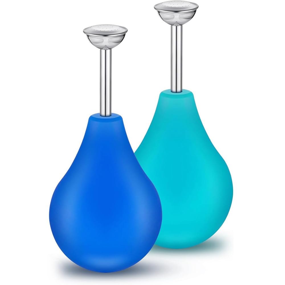 Tsudoku 2 Pcs Ball Sprinkler, Blue&Green, Impulse Style, Rubber Material, Perfect for Wet Felting & Plant Watering