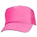 DALIX Trucker Cap Adjustable Snapback in Neon (Hot Pink)