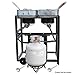 King Kooker KKDFF30T 30-Inch Dual-Burner Outdoor Propane Frying Cart