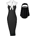 Rolemix Sexy Nun Costume for Women Halloween Nun Cosplay Costume Nun Dress Uniform Bodysuit Halloween Outfits Full Set