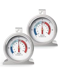 Efeng Large Oven Thermometer for Electric Oven and Gas Oven (2 Packs) -Large Hanging Hook Oven Thermometer with NSF Quality and Non Fading Color dial Within Oven for Long time Baking or Cooking