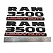 Yoaoo® 2x GENUNE Black Dodge RAM 3500 Emblem Badge 3D Emblem Decals Nameplates Flat Letter OEM New Matte