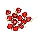 Christmas Tree Ornaments Set, 12 PCS Gift Set Christmas Ornaments Heart Hanging Decorations (Red)