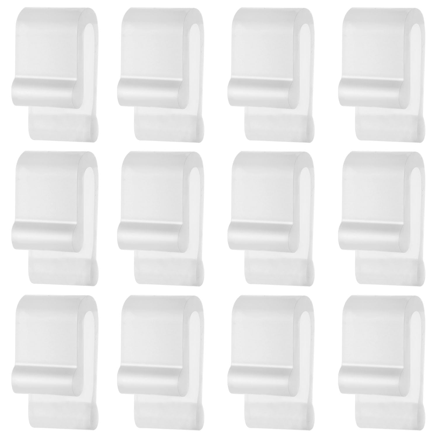Photo 1 of 12pcs Dutch Oven Lid Protector Clips, Silicone Cookware Protector, Plastic Pan Protective Clips, Pot Bumpers Lifter Accessories for Storage Stacking & Display (Clear)