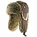 ULTRAFINO Ushanka Trooper Russian Pilot Aviator Leather Winter Trapper Hat SIZES