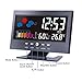 Lomanda Digital Alarm Clock 5.5” Colorful Display Screen with Weather Forecast/Date/Indoor Humidity Temperature/Snooze/Charging Cable(Black)