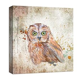 Canvas Wall Art Cute Abstract Animals Painting Artwork for Home Prints Framed - 12x12 inches