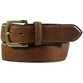 Nocona Men's Leather Tabs Stitch Belt