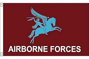 AZ FLAG - Pegasus Airborne Flag - 150x90 Cm - 100D Polyester United States Airborne Banner with Two Metal Grommets - Fade Res