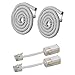 Telephone Handset Cord Detanglers,Uvital 2 Pack Landline Handset Cord Cable 10Ft Uncoiled(1.2 Ft Coiled) and 2 Pack Anti-Tangle Telephone Cord Untangler 360 Degree Rotating Swivel Cord(White) primary