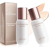 4-in-1 Color Changing Foundation, Long-Lasting, Waterproof, Sweat-Proof, Lightweight, Medium to Full Coverage, Natural Look for All Skin Types (1 Fl Oz (Pack of 2))