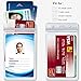 ID Card Name Tag Badge Holder, Waterproof Sealable Clear Plastic Vertical ID Card Holder for Work ID, Key Card, Driver's License, Not for CDC Vaccine Card (Vertical 10 Pack)