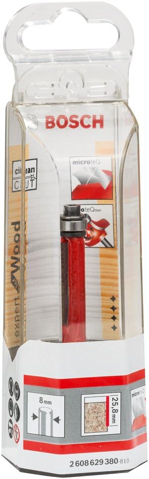 Bosch Accessories 2608629380 Tungsten Carbide Roman Ogee Bit, 0 V, Silver/Red, 8 x 9.5 x 71.5 mm - Image 3