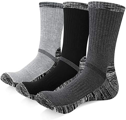 Toupons Men's Athletic Socks, Mens Quarter Socks Cotton Crew Socks Nonslip Mens Running Socks for Outdoor Running Walking Hiking