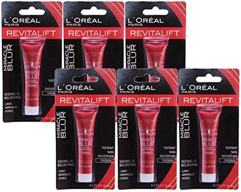 L'Oreal Paris RevitaLift Miracle Blur Cream, Instant Facial Smoother, .5 Ounce (Pack of 6)