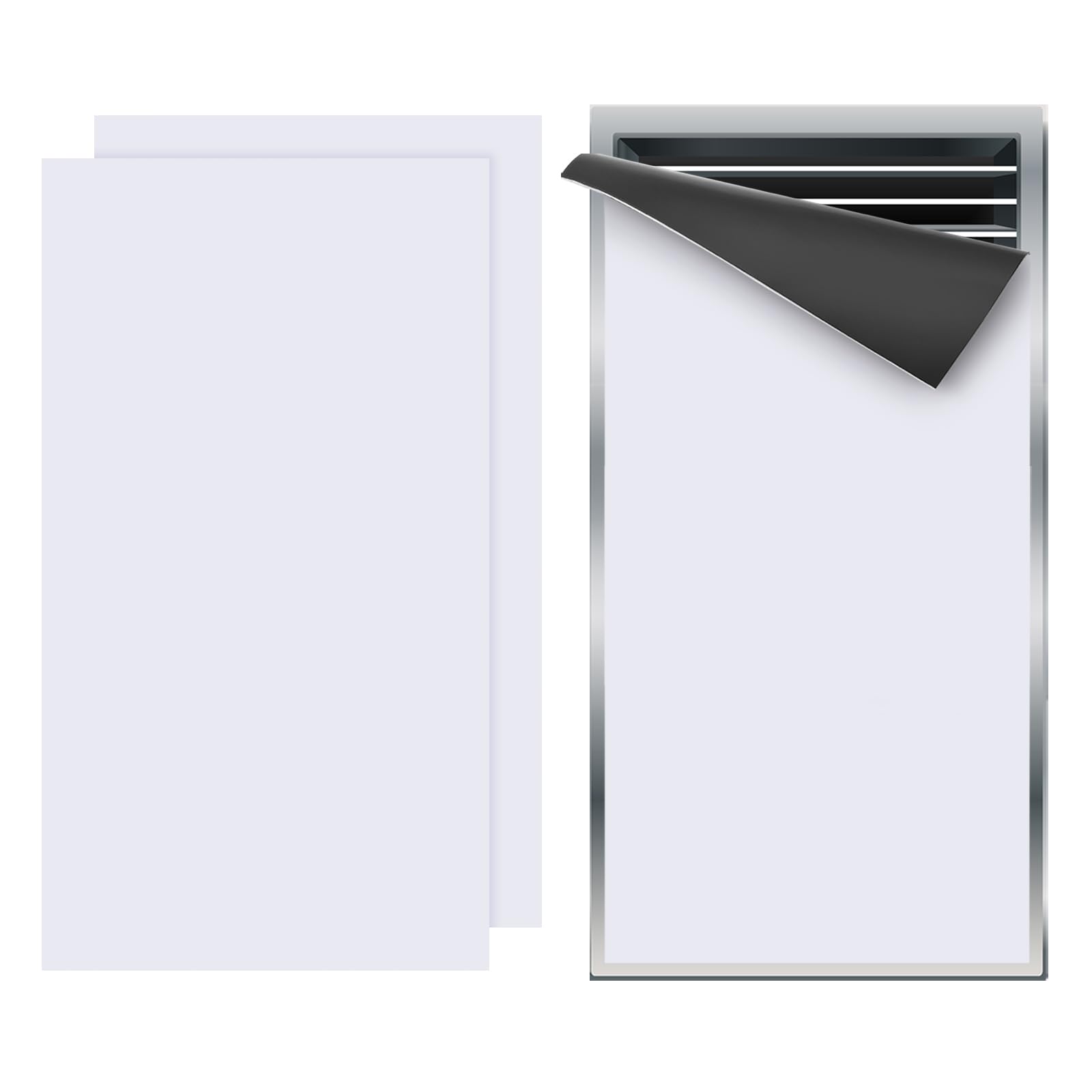 PATIKIL 10"x5.5" Magnetic Vent Cover, 2 Pack Floor Wall Air Registers Cover High Strength Magnetic Vent Blocker for Home RV HVAC Fireplace Furnace, White