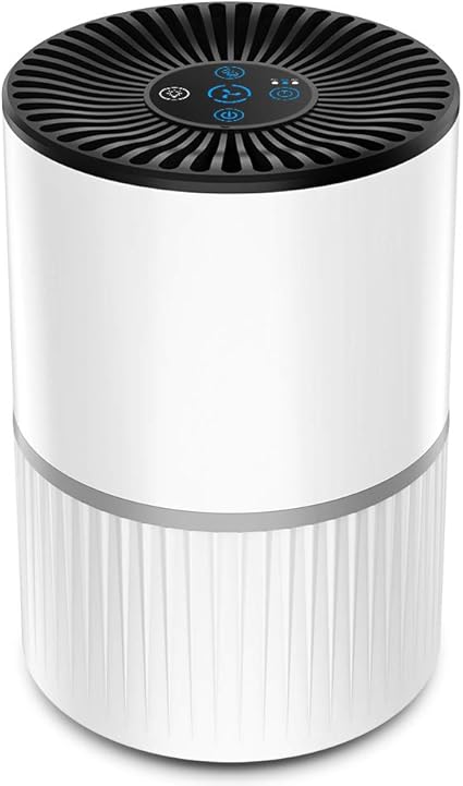 Amazon 空気清浄機 小型 脱臭 除菌 ウィルス抑制 静音 10畳 イオン 空気清浄機能 アロマ対応 タバコ ペット 消臭 花粉 Pm2 5 ホコリ除去 空気清浄器 3段階風量 切タイマー Hepa 活性炭フィルター コンパクト 軽量 ホワイト １年保証付 Aqielev 空気清浄機