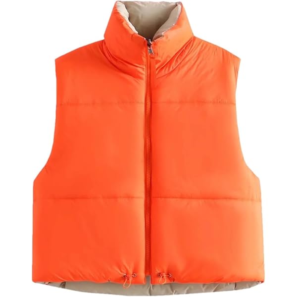 Women's Jacket Down Vest Orange Vest Women's Thickened Vest