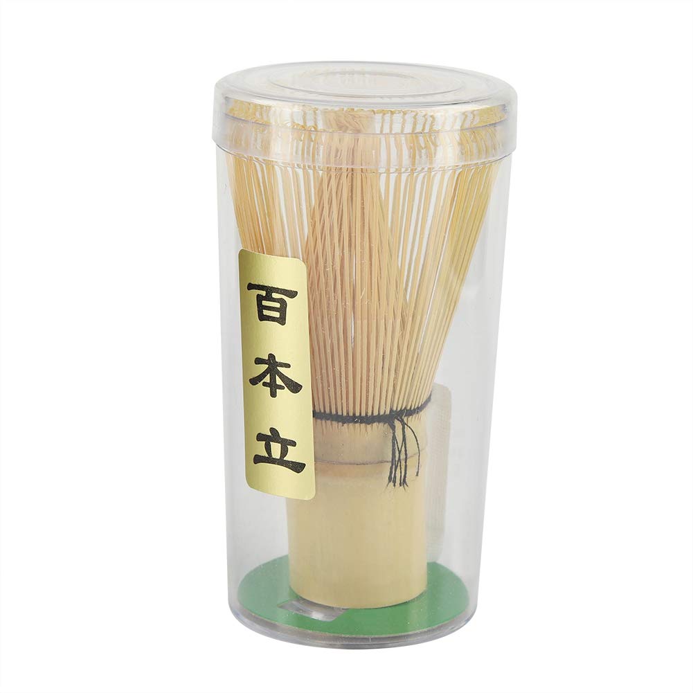Nikou Matcha Whisk, 100 Prongs Natural Bamboo Tea Whisk Matcha Brush Chasen Preparing Matcha Powder Brush Tool for Tea Ceremony Tea Drinking (100 Prongs)