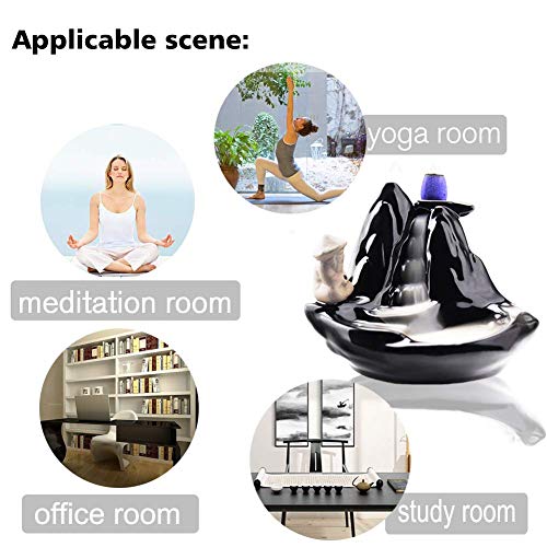 XinXu Incense Burner, Backflow Incense Burner Holder Ceramic Incense Holder Ceramic Ornament Gift Fisherman - Thumbnail 5