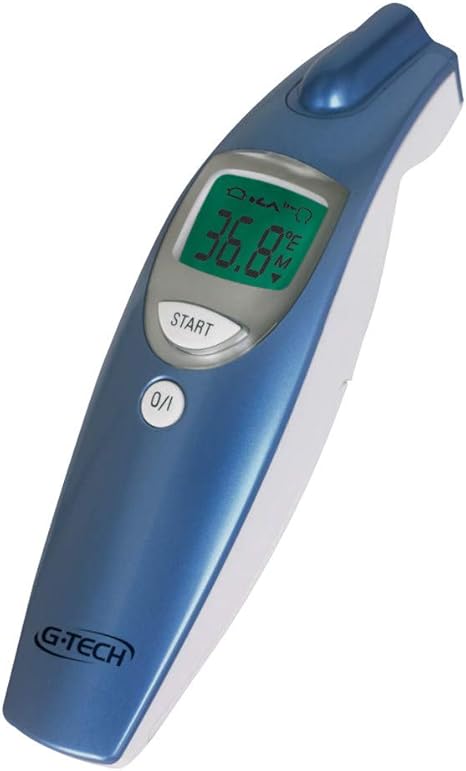 Termômetro Clínico G-Tech Digital de Testa sem Contato - Medição da Temperatura Corpórea, Ambientes e Superfícies, G-Tech