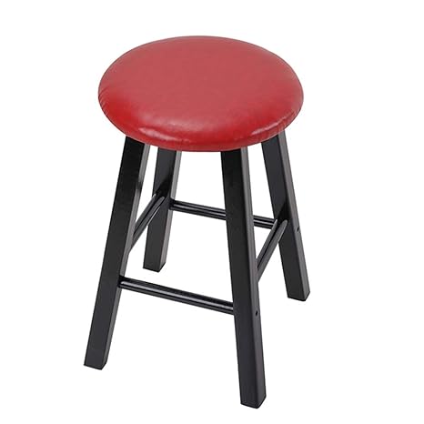Amazon Com Bar Stool Round Solid Wood Counter Height Dining