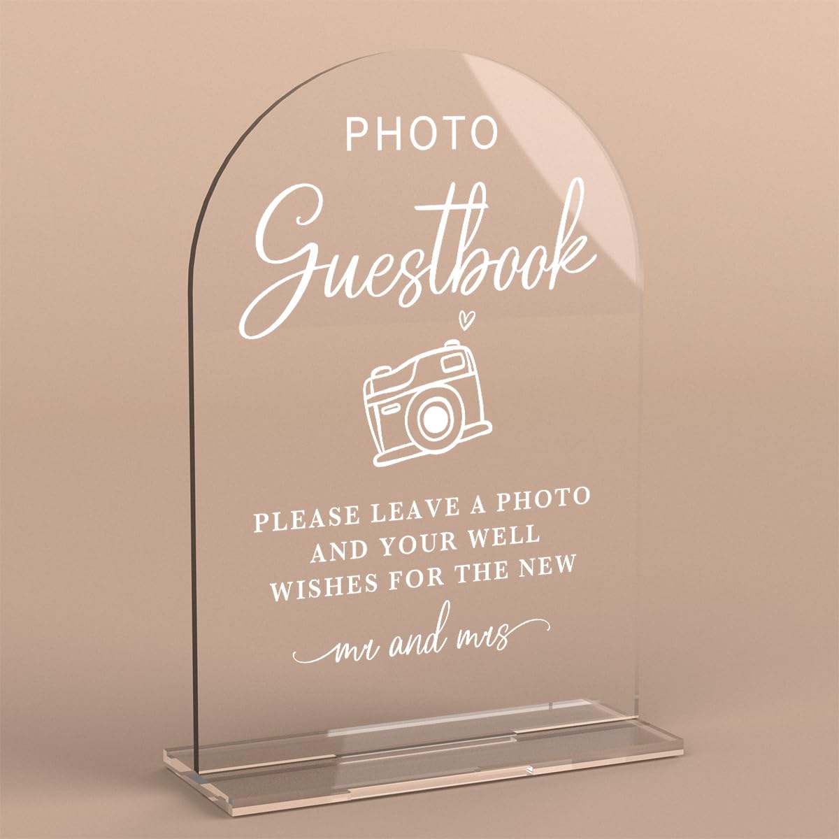 Photo 1 of Acrylic Wedding Sign Photo Guestbook Sign for Wedding Wedding Signs for Ceremony Modern Calligraphy Arch Acrylic Table Top Sign for Wedding Reception and Event Party Table