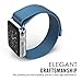 Apple Watch Band Series 1 Series 2, with Unique Magnet Lock, MoKo Milanese Loop Stainless Steel Bracelet Smart Watch Strap for iWatch 42mm All Models, No Buckle Needed - BLUE (Not Fit iWatch 38mm)