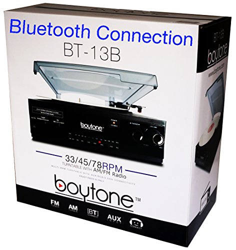 image for Boytone BT-13B with Bluetooth Connection 3-Speed Stereo Turntable Belt