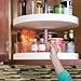 mDesign Kitchen Cabinet Lazy Susan Storage Organizer Bin with Front Handle - Small Pie-Shaped 1/4 Wedge, 4