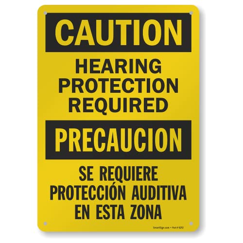 SmartSign "Caution - Hearing Protection Required / Se Requiere Protección De Lo…