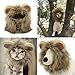 Pet Costume Cosplay Lion Mane Wig Cap Hat for Cat Halloween Xmas Clothes Fancy Dress with Ears Autumn Winter