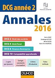 DCG année 2, annales 2016