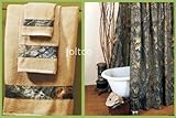 Licensed Mossy Oak New Breakup Camo Shower Curtain & Towel Set Bathroom Gift Set