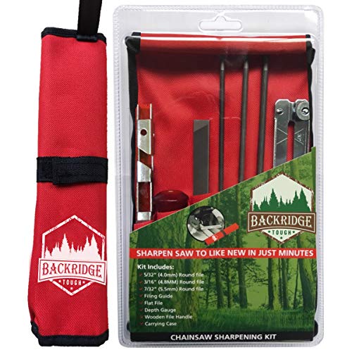 Chainsaw Sharpener File Kit Flat, 5/32, 3/16, 7/32 Inch Round Files